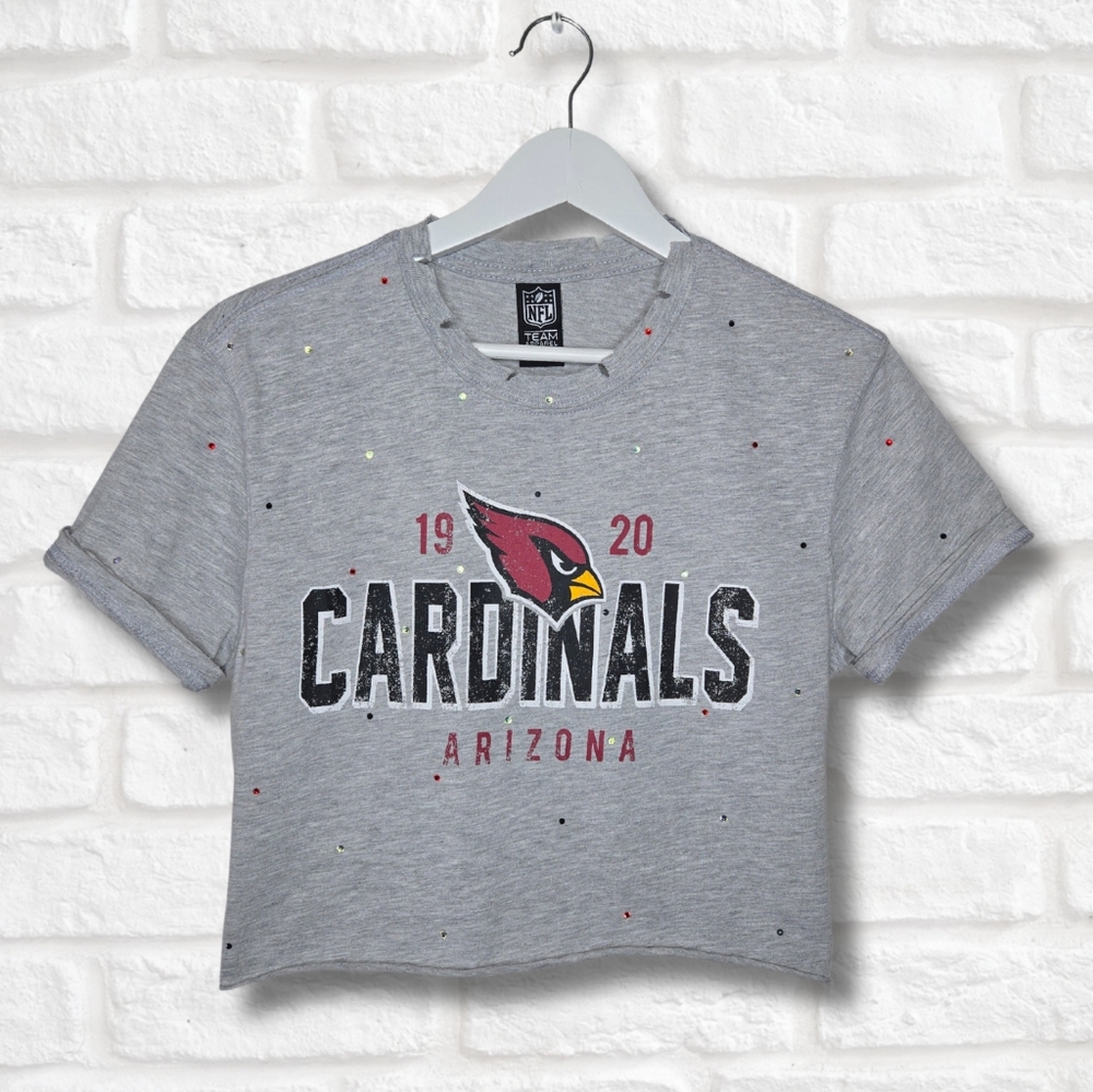 Arizona Cardinals Crop Top W/Rhinestones